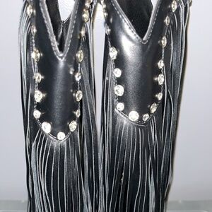 Cowboy boots black and rhinestone